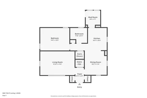 Floorplan - 3666 176th Pl, Lansing, IL 60438 photo 2 of 3