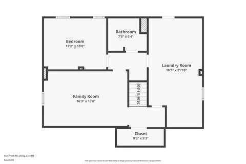 Floorplan - 3666 176th Pl, Lansing, IL 60438 photo 1 of 3