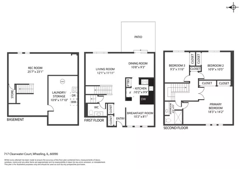 Floorplan - 717 Clearwater Ct, Wheeling, IL 60090 photo 1 of 1