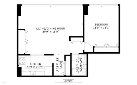 Floorplan - 33 E Cedar St #3F, Chicago, IL 60611 photo 1 of 1