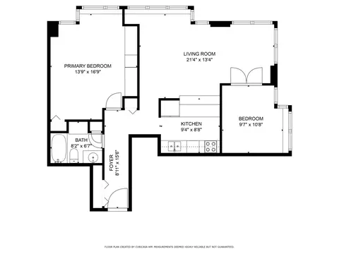 Floorplan - 30 E Huron St #1702, Chicago, IL 60611 photo 1 of 1
