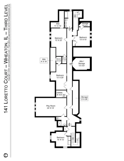 Floorplan - 141 Loretto Ct, Wheaton, IL 60189 photo 3 of 4