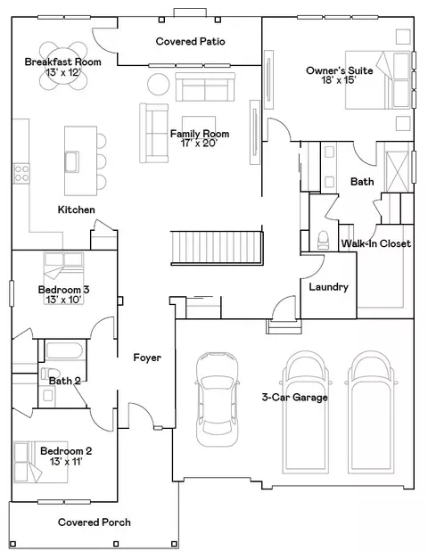 Floorplan - 2909 Kelly Dr, Elgin, IL 60124 photo 1 of 1