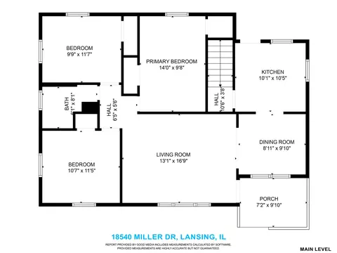Floorplan - 18540 Miller Dr, Lansing, IL 60438 photo 1 of 2