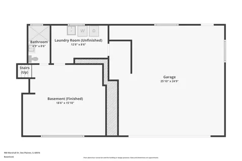 Floorplan - 980 Marshall Dr, Des Plaines, IL 60016 photo 2 of 4