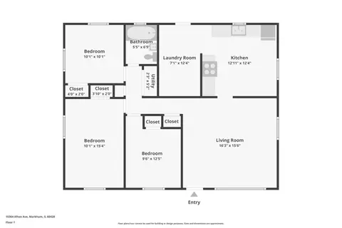 Floorplan - 15364 Afton Ave, Markham, IL 60428 photo 1 of 1
