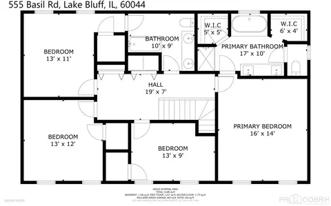 Floorplan - 555 Basil Rd, Lake Bluff, IL 60044 photo 2 of 3