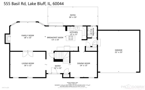 Floorplan - 555 Basil Rd, Lake Bluff, IL 60044 photo 3 of 3