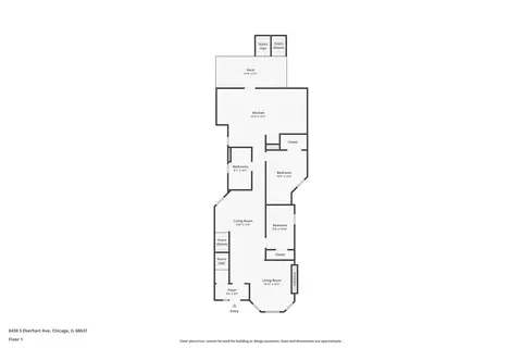 Floorplan - 6430 S Eberhart Ave, Chicago, IL 60637 photo 1 of 3