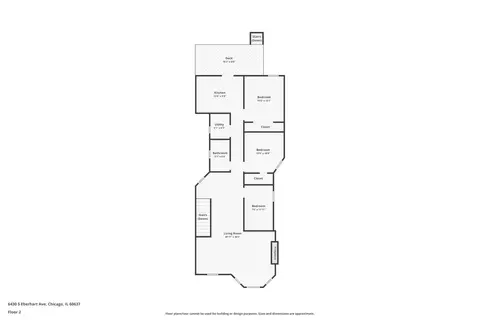 Floorplan - 6430 S Eberhart Ave, Chicago, IL 60637 photo 3 of 3