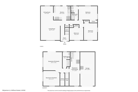 Floorplan - 540 Jamison Ln, Hoffman Estates, IL 60169 photo 1 of 1