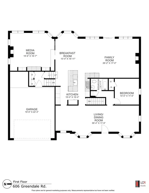 Floorplan - 606 Greendale Rd, Glenview, IL 60025 photo 1 of 3