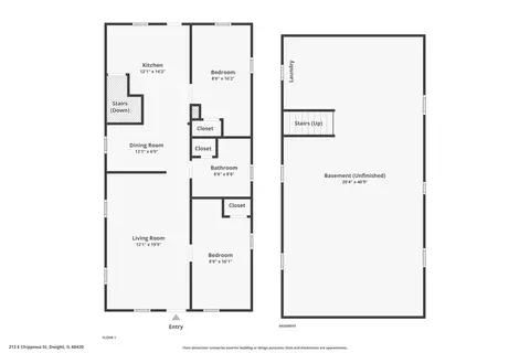 Floorplan - 212 E Chippewa St, Dwight, IL 60420 photo 2 of 2