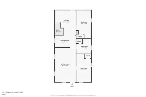 Floorplan - 212 E Chippewa St, Dwight, IL 60420 photo 1 of 2