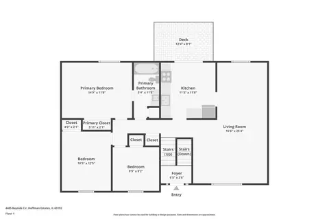 Floorplan - 4485 Bayside Cir, Hoffman Estates, IL 60192 photo 2 of 3
