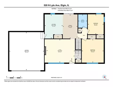 Floorplan - 520 N Lyle Ave, Elgin, IL 60123 photo 1 of 3