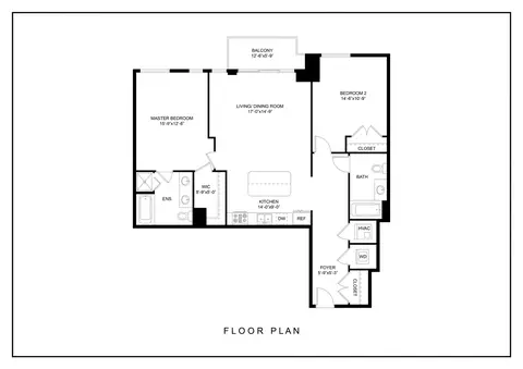 Floorplan - 5 E 14th Pl #1506, Chicago, IL 60605 photo 1 of 1