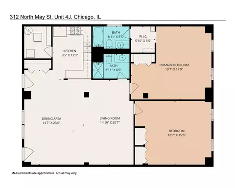 Floorplan - 312 N May St #4J, Chicago, IL 60607 photo 1 of 1