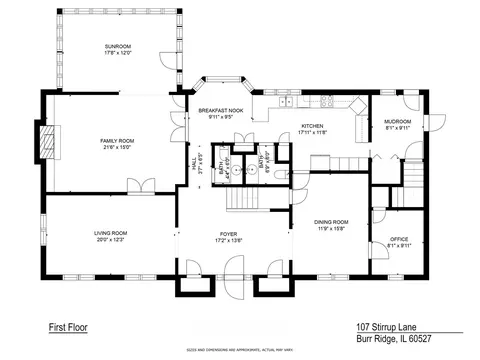 Floorplan - 107 Stirrup Ln, Burr Ridge, IL 60527 photo 1 of 3