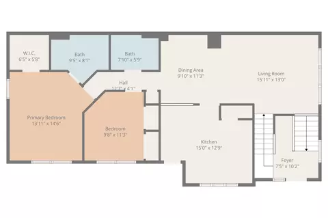 Floorplan - 671 River Mill Pkwy, Wheeling, IL 60090 photo 2 of 3