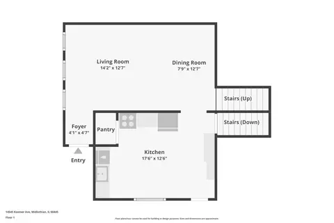 Floorplan - 14545 Kostner Ave, Midlothian, IL 60445 photo 1 of 3