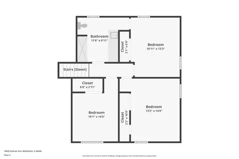 Floorplan - 14545 Kostner Ave, Midlothian, IL 60445 photo 2 of 3