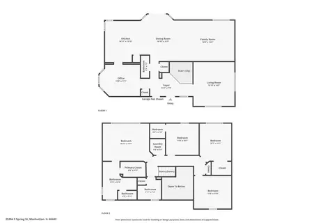 Floorplan - 25204 Spring St, Manhattan, IL 60442 photo 2 of 3