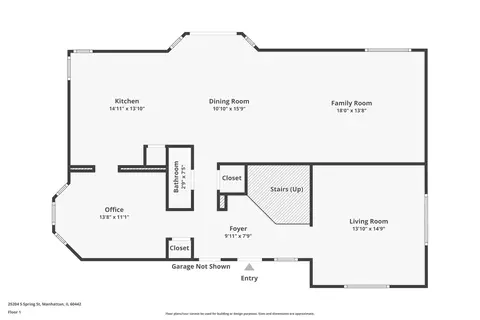 Floorplan - 25204 Spring St, Manhattan, IL 60442 photo 1 of 3