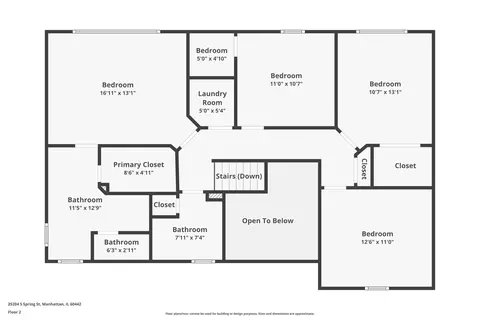 Floorplan - 25204 Spring St, Manhattan, IL 60442 photo 3 of 3