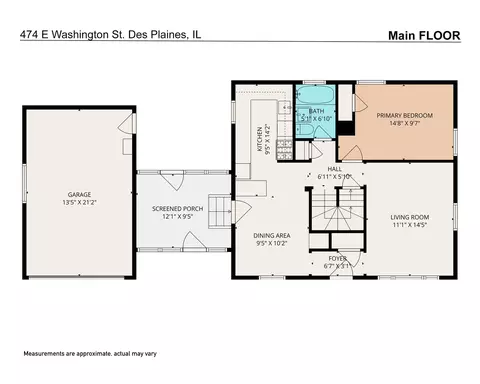 Floorplan - 474 E Washington St, Des Plaines, IL 60016 photo 1 of 3