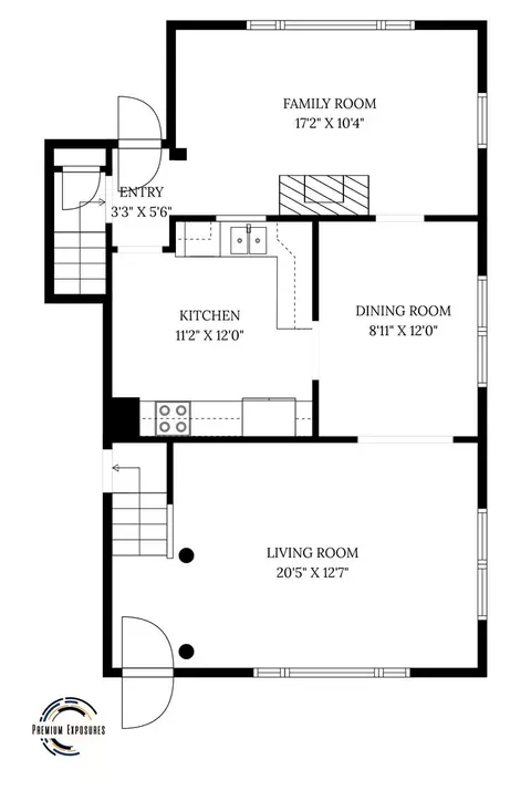 Floorplan - 1233 E Jefferson St, Bloomington, IL 61701 photo 1 of 3