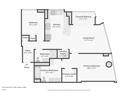 Floorplan - 450 E Waterside Dr #2103, Chicago, IL 60601 photo 1 of 1
