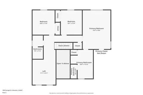 Floorplan - 1509 Donegal Dr, Minooka, IL 60447 photo 2 of 3