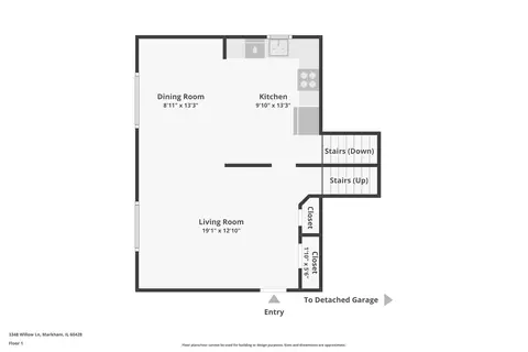Floorplan - 3348 Willow Ln, Markham, IL 60428 photo 1 of 4