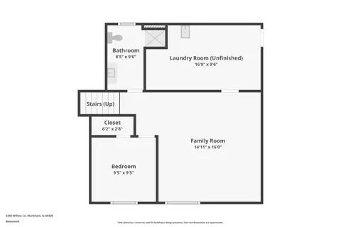 Floorplan - 3348 Willow Ln, Markham, IL 60428 photo 3 of 4