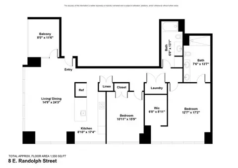 Floorplan - 8 E Randolph St #3004, Chicago, IL 60601 photo 1 of 1