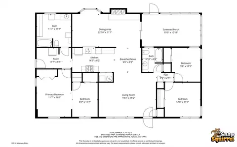 Floorplan - 103 W Jefferson St, Philo, IL 61864 photo 1 of 1