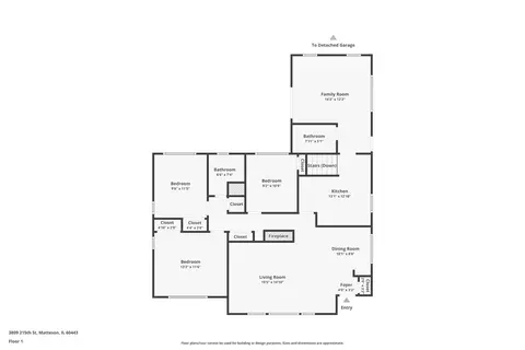 Floorplan - 3809 215th St, Matteson, IL 60443 photo 1 of 1