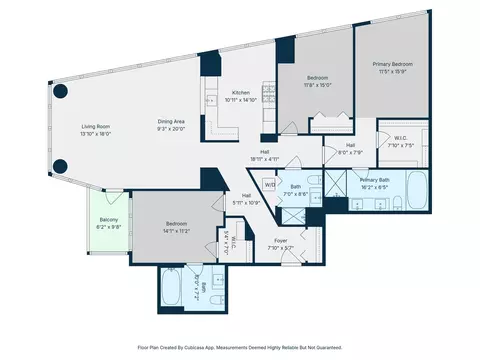 Floorplan - 60 E Monroe St #1602, Chicago, IL 60603 photo 1 of 1