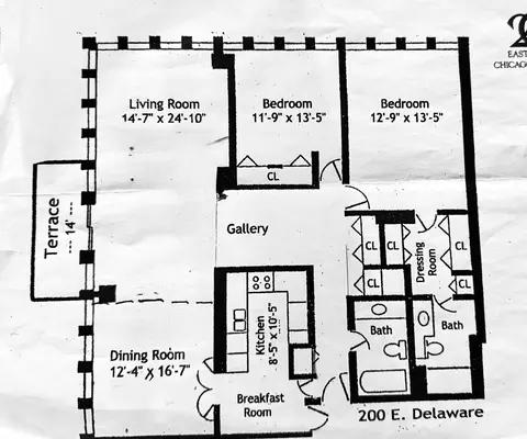 Floorplan - 200 E Delaware Pl #19A, Chicago, IL 60611 photo 1 of 1
