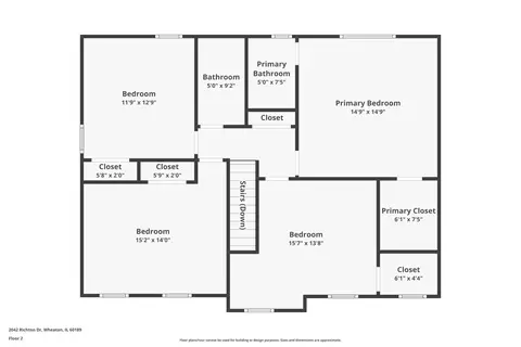 Floorplan - 2042 Richton Dr, Wheaton, IL 60189 photo 4 of 8