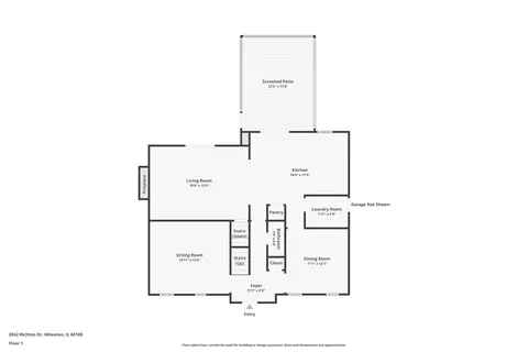 Floorplan - 2042 Richton Dr, Wheaton, IL 60189 photo 3 of 8