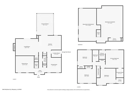 Floorplan - 2042 Richton Dr, Wheaton, IL 60189 photo 1 of 8
