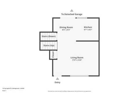 Floorplan - 118 Springleaf Dr, Bolingbrook, IL 60440 photo 1 of 3