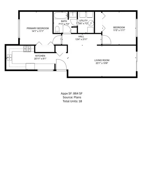 Floorplan - 764 Terrace Ct #A, Elgin, IL 60120 photo 1 of 1