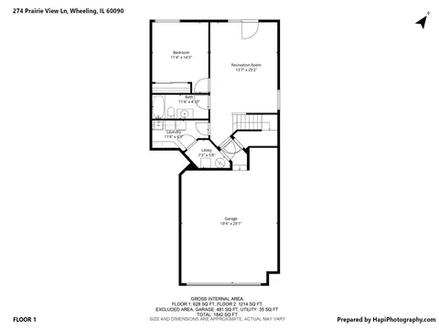 Floorplan - 274 Prairie View Ln #274, Wheeling, IL 60090 photo 1 of 2