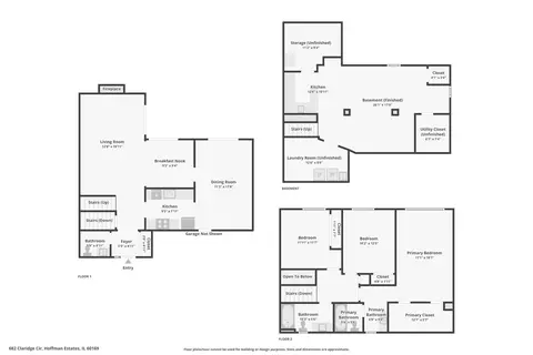 Floorplan - 682 Claridge Cir, Hoffman Estates, IL 60169 photo 4 of 4