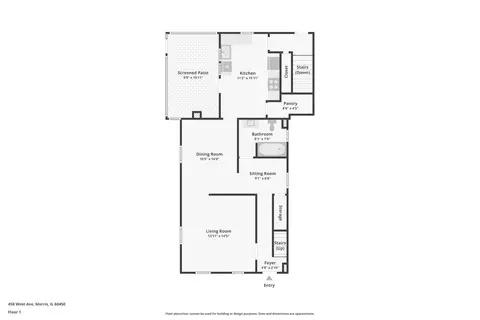 Floorplan - 458 West Ave, Morris, IL 60450 photo 1 of 4