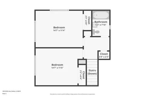 Floorplan - 15519 Ellis Ave, Dolton, IL 60419 photo 2 of 4