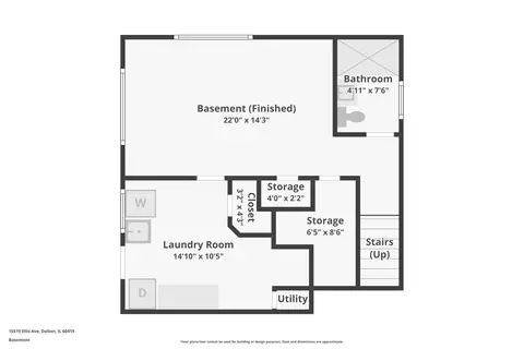 Floorplan - 15519 Ellis Ave, Dolton, IL 60419 photo 3 of 4